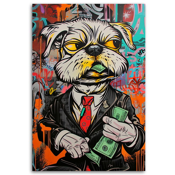 Kunstdruck auf Leinwand 'Urban Hare Majesty 4'