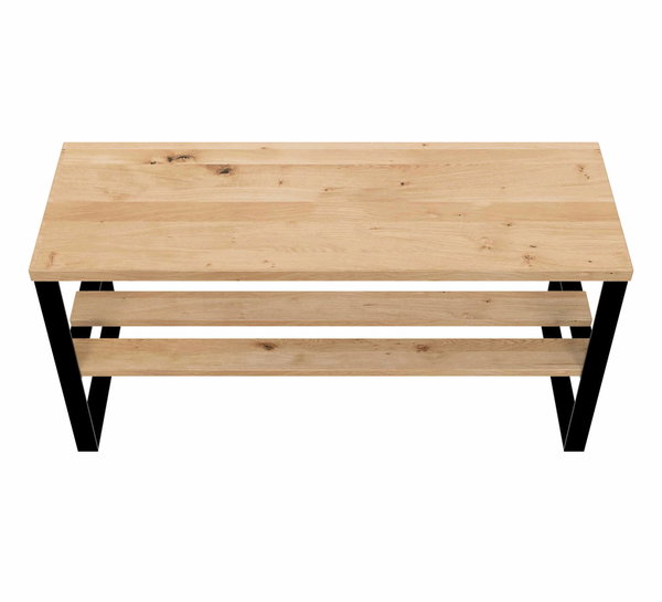 Zusammenspiel aus warmen Holz und kühlen Stahl
