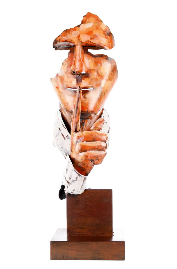 Metall Skulptur 'Keeper of Mystery' 70x20x20cm