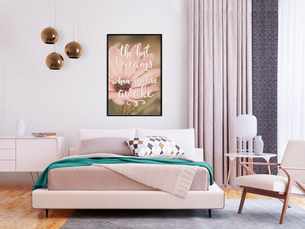 Poster 'The Best Dreams Happen When You Are Awake'