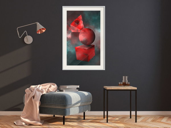 Poster 'Red Solid Figures'