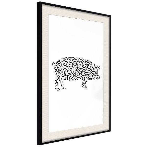 Poster 'Curly Pig'