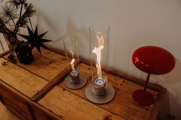 SPIN 900 Tischfeuer grau | Outdoor &amp; Indoor
