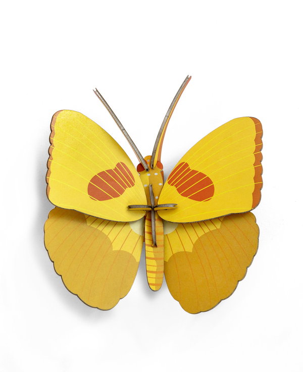 Nástenné dekorácie zvieratá z kartónu 'Yellow Butterfly Decor'