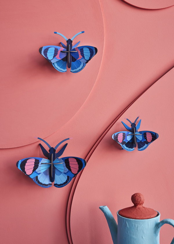 Wanddeko Papier 'Azur-Flug-Trio'