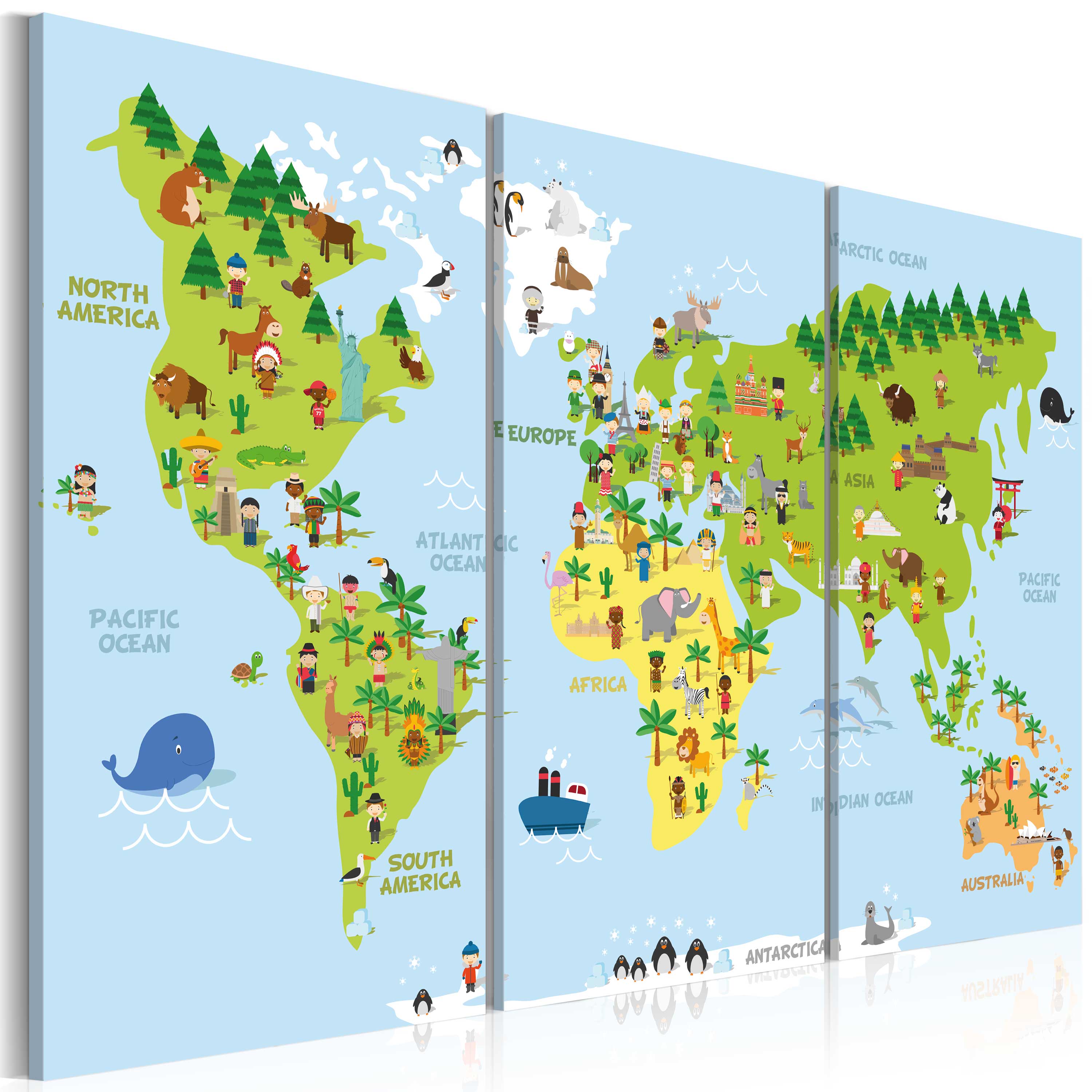 Kunstdruk op canvas 'Children's World'