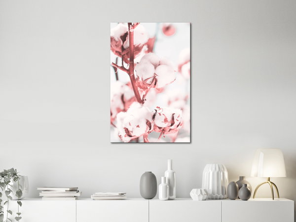 Kunstdruck auf Leinwand 'Blooming Cotton Vertical'