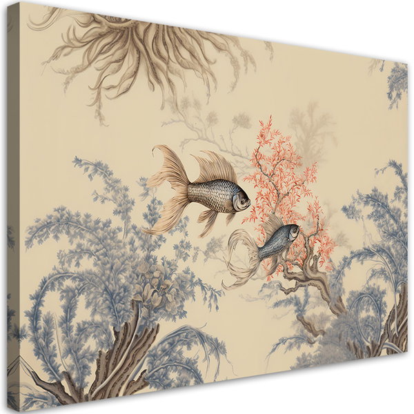 Canvas Poster 'Fish in Serene Water and Corals 2'