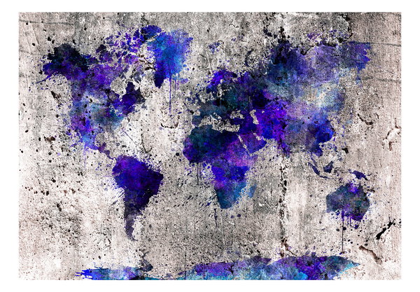 Tapete 'World Map: Ink Blots'