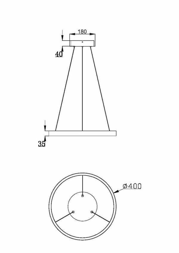 Pendelleuchte 'Rim 10'