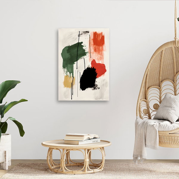 Kunstdruck auf Leinwand 'Abstract Color Strokes'