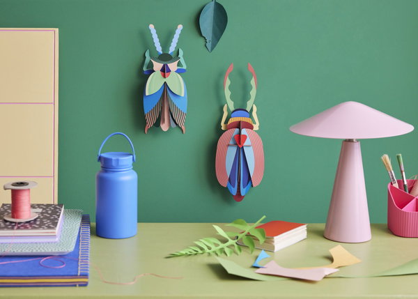 Wanddeko Papier 'Geweihkäfer mit Kamm'