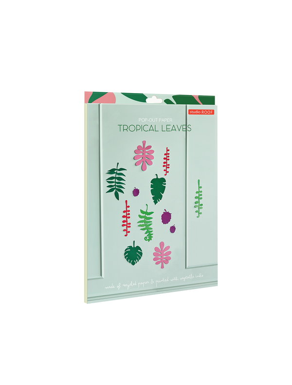 Wanddeko Papier 'Tropenblatt'