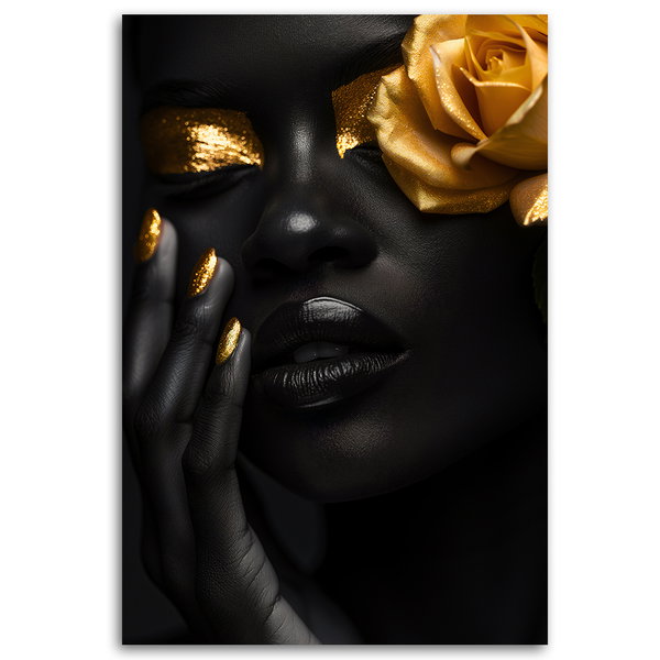Kunstdruck auf Leinwand 'Golden Elegance 7'