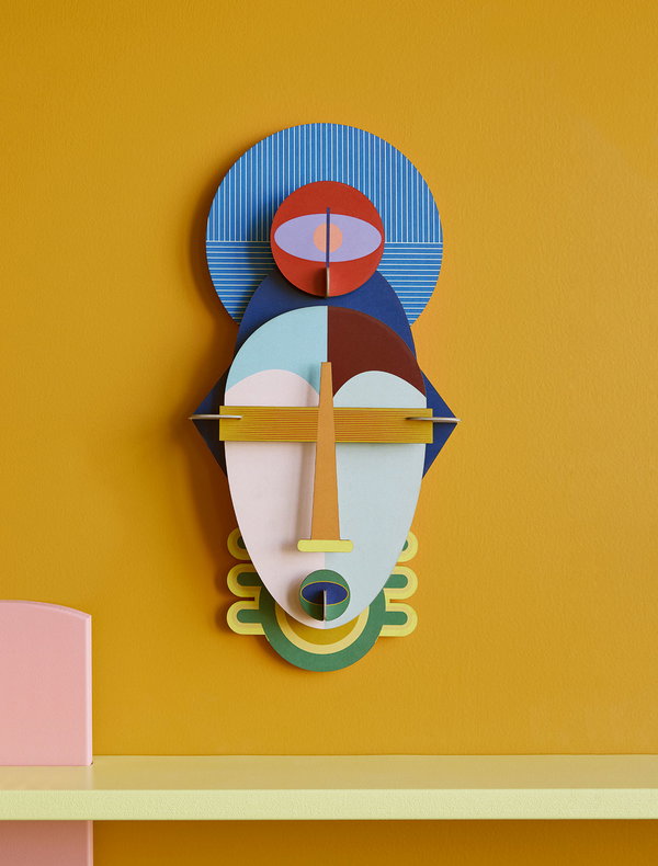 Wanddeko Papier 'Geometrische Maske'