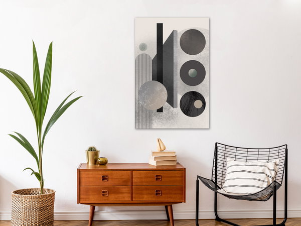 Kunstdruck auf Leinwand 'Geometric Order Vertical'