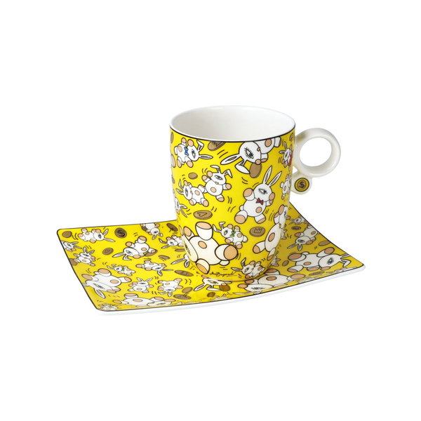 Goebel Mug with Saucer 'Magic Bunnies'