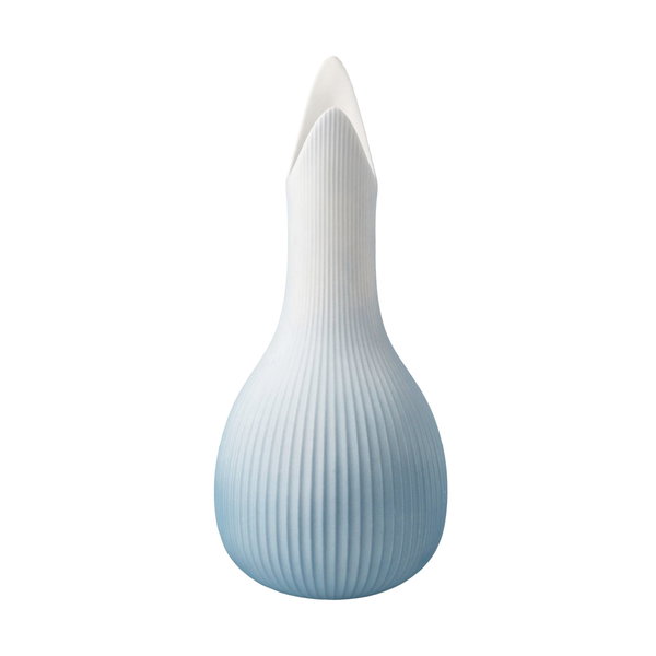 Porzellan Vase 'Azure Crest Raindrop' von Gabriele Strehle 11x25x11cm
