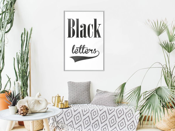 Poster 'Black Letters'