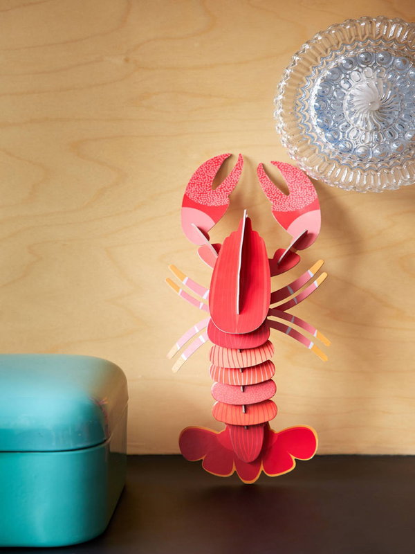 Wanddeko Papier 'Karmesinroter Hummer'