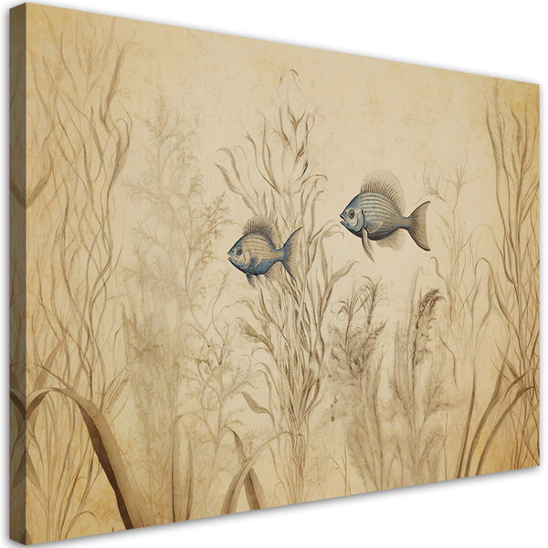 Kunstdruck auf Leinwand 'Fish in Serene Water and Corals 4'