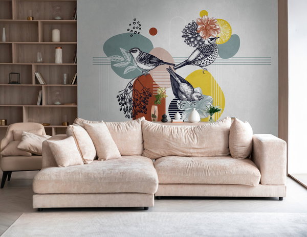 Tapete 'Birdsong Bliss' 371x280cm