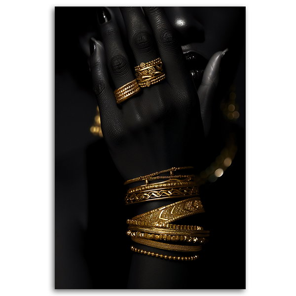 Kunstdruck auf Leinwand 'Golden Elegance 11'