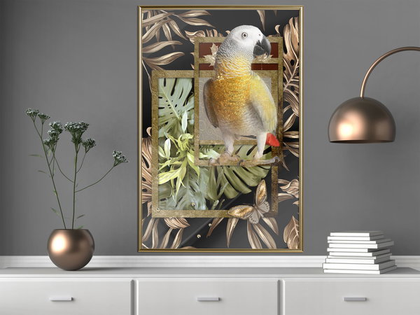 Poster 'Composition with Gold Parrot'