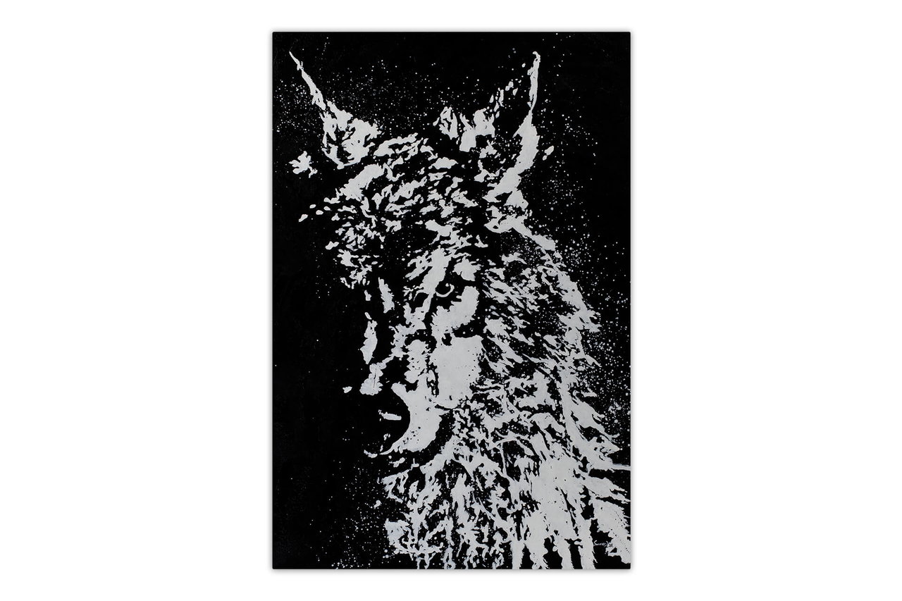 Olieverf schilderijen 'In the eye of the wolf' | Handgeschilderd unicum 120x180cm komt in de ruimte goed tot zijn recht.