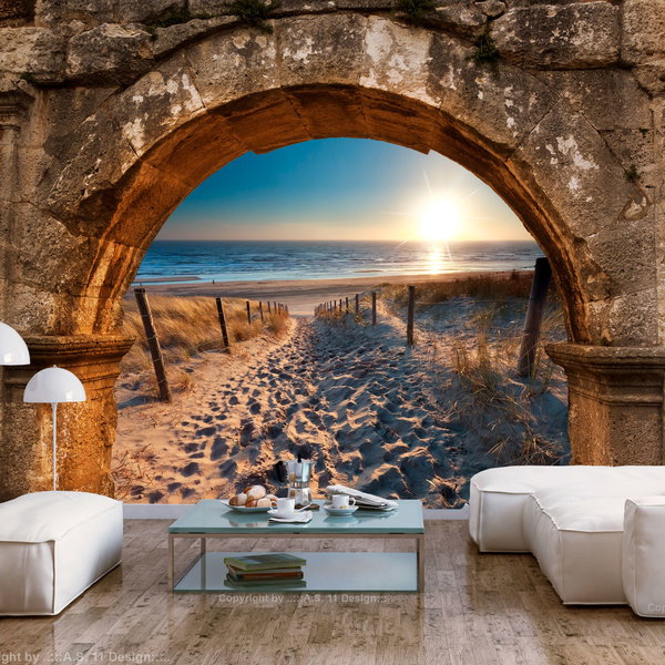 Papier peint autocollant 'Arch and Beach'