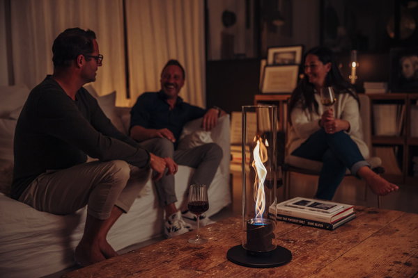 SPIN 1200 Tischfeuer schwarz | Outdoor &amp; Indoor