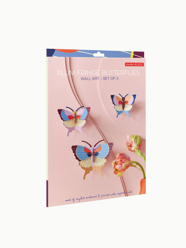 Wanddeko Papier 'Schmetterlings Trio'