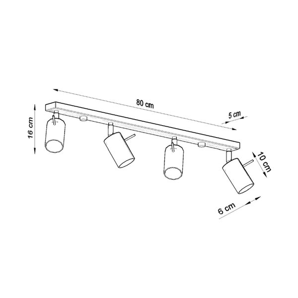 Plafondlamp "RING 4L"