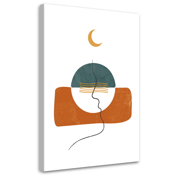 Kunstdruck auf Leinwand 'Minimalist Face Line'