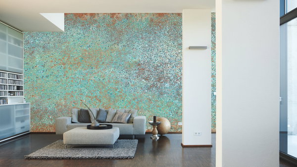 Tapete 'Turquoise Iron' 600x250cm