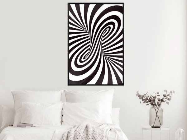 Poster 'Black and White Swirl'