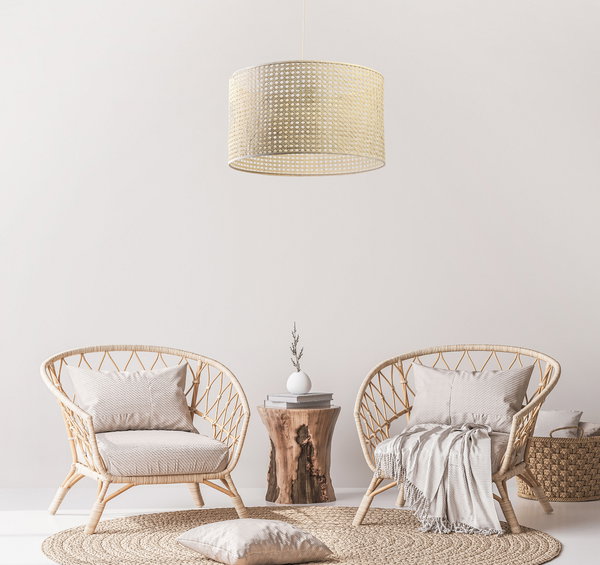Pendelleuchte 'Rattan Lacey Calm 1'