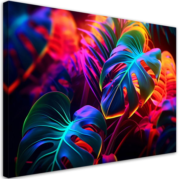 Impressão em tela 'Neon Jungle 5'