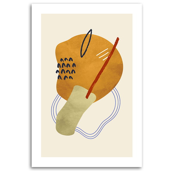 Kunstdruck auf Leinwand 'Minimalist Shapes'