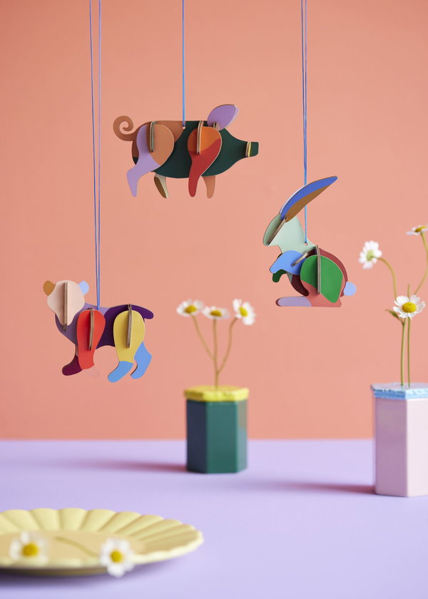 Hängende Deko 'Leuchtendes Kaninchen'
