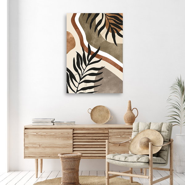 Kunstdruck auf Leinwand 'Botanical Leaf Pattern 1'