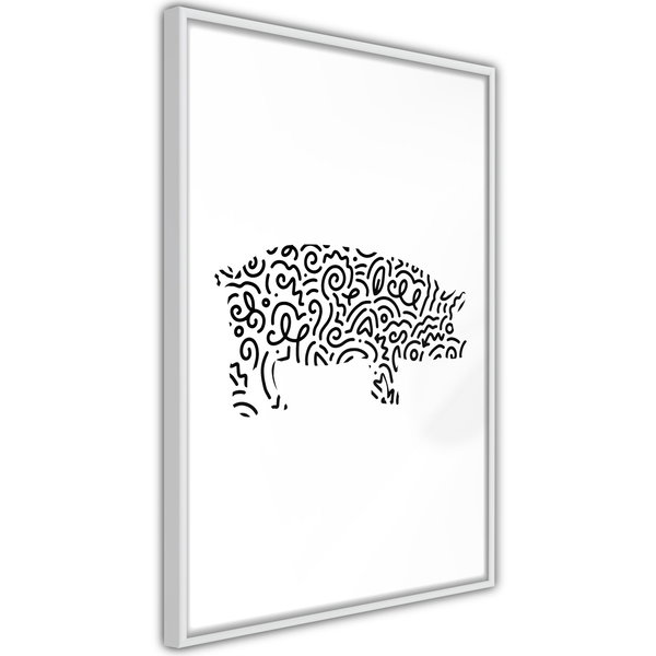 Poster 'Curly Pig'