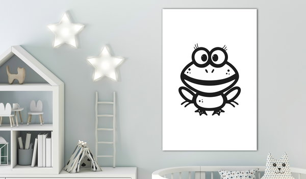 Kunstdruck auf Leinwand 'Happy Frog Vertical'