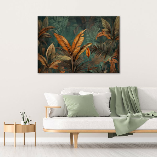 Kunstdruck auf Leinwand 'Autumn Jungle Foliage 2'