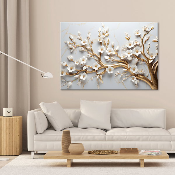 Kunstdruck auf Leinwand 'Golden Branch 3'