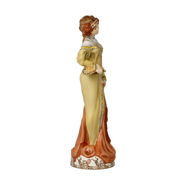 Porzellan Figur 'Herbst' von Alphonse Mucha 11x32x12cm