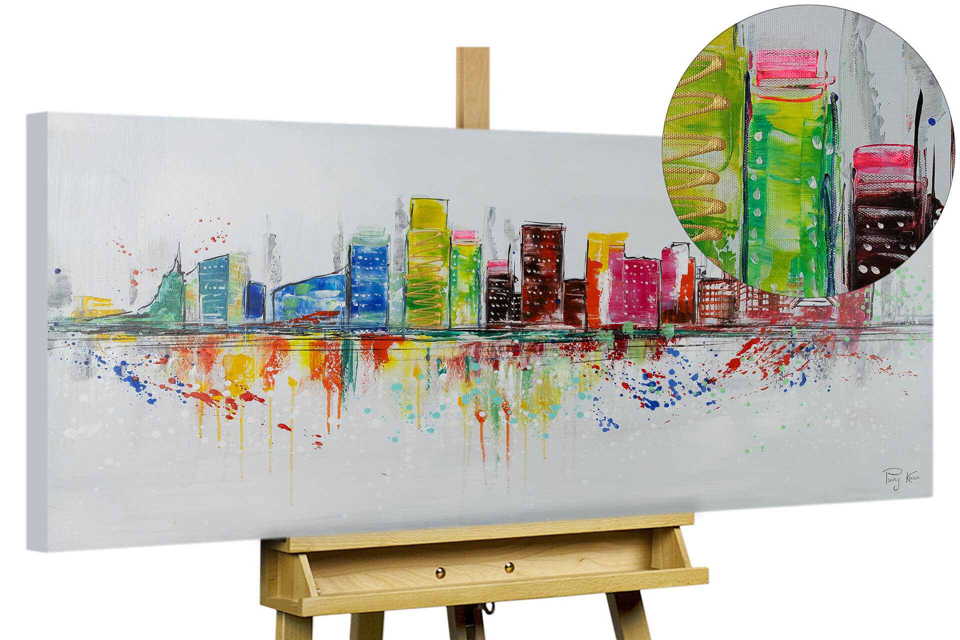 Acrylbild 'Ljubljana Skyline Silhouette' kaufen | KunstLoft
