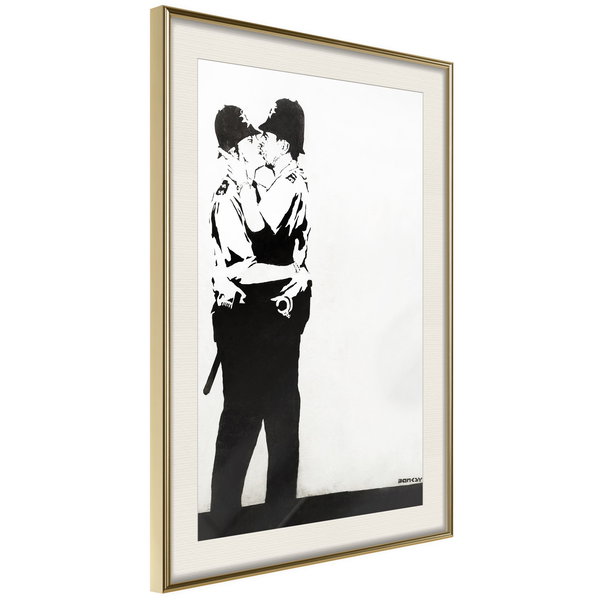 Poster 'Policemen Kissing'