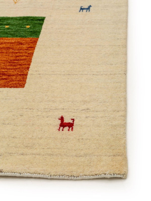 Tappeto fatto a mano 'Jamal Multicolour/Beige' 80x150cm