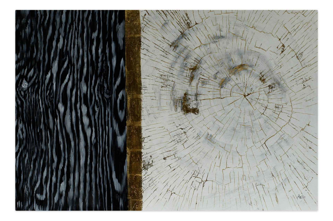 XXL Olieverf schilderijen 'Ornate Tree Patterns' | Handgeschilderd unicum in de ruimte.